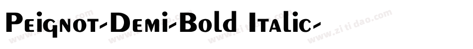 Peignot-Demi-Bold Italic字体转换
